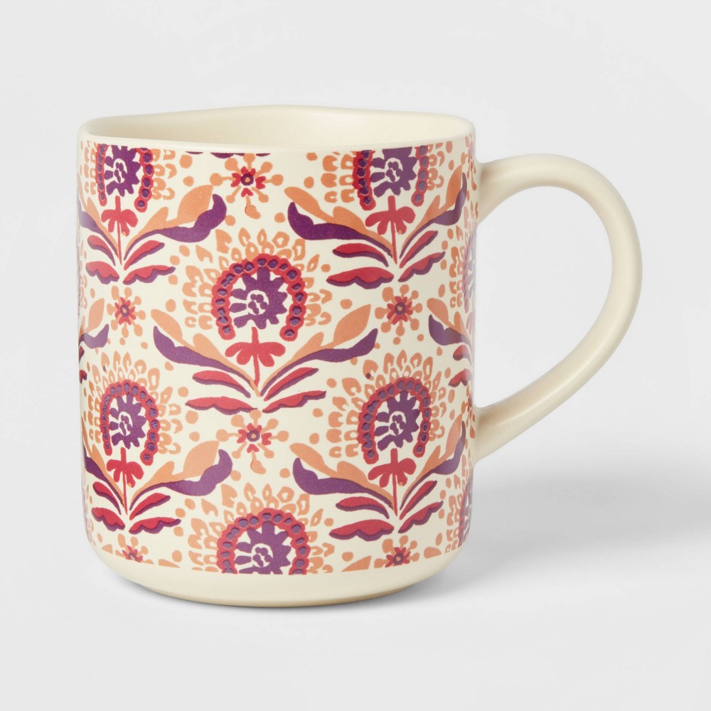 16oz Stoneware Plum Crumble Print Mug - Opalhouse