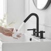 BWE 8 in. Widespread Double Handle Bathroom Faucet Water-Saving With Drain Kit In Matte Black - 3 of 4