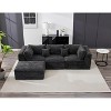 Coucheta Modular Sectional Cloud Couch - U-Shaped & L-Shaped Designs, Convertible with Ottoman, Double/Chaise, Deep Chenille, Memory Foam & Pillows - 4 of 4
