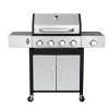 Coolbibila-3-Burner Propane Gas BBQ Grill, Iron BBQ Grill With Smoker, Outdoor Grill Station With High Power Output Of 46790BTU - 2 of 4