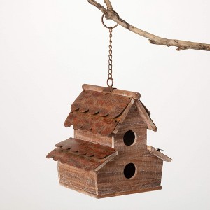 10.5"H Sullivans Copper Shingled Birdhouse, Natural - 1 of 4