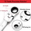 14-Piece Flex-Head Ratchet Wrench Set, Metric Wrench Set, Gear Wrench Ratcheting Wrench Set, 8-16mm & 5/16"-11/16", with Pouch, Perfect for Mechanics - 4 of 4