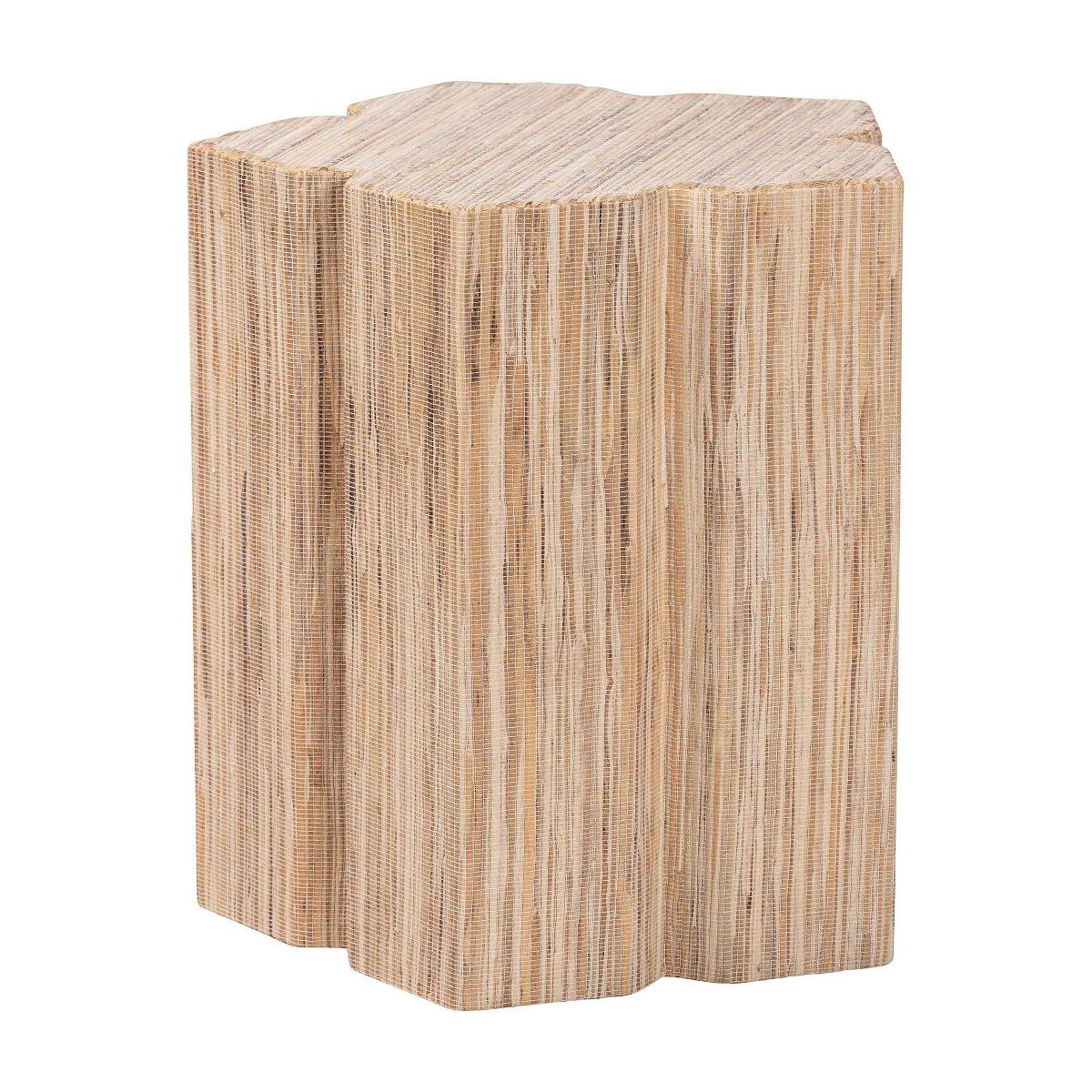bali & pari Janeth Woven Grasscloth End Table Natural - thumbnail 3