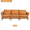 Modern 3-Seater Fabric Sofa with Solid Wood Frame and High Legs – Stylish Comfort for Home & Office - 3 of 4