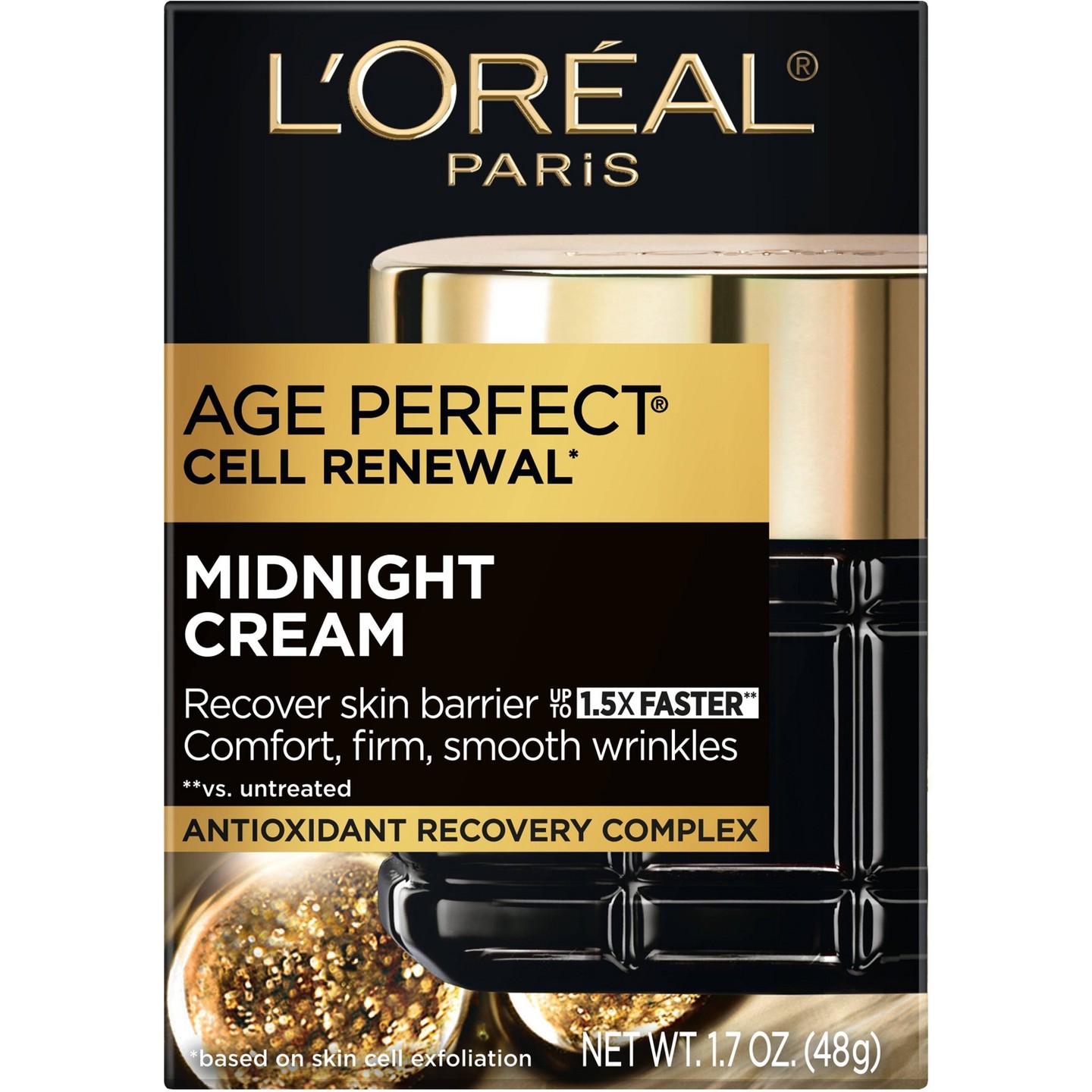 Ночной крем для лица L'Oreal Paris Age Perfect Cell Renewal Midnight, 1.7 oz, цвет: Кремовый — фото 2