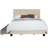KTMBDW Upholstered Queen Size Platform Bed Frame with 2 Storage Drawers and Trundle, Diamond Stitched Button Tufted - 3 of 4