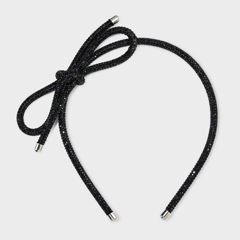 Black store bow headband