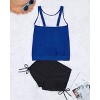 Tankini Bathing Suits for Women Tummy Control Two Piece Blouson Swimsuits Athletic Modest Swimwear with Boyshorts - 2 of 4