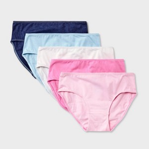 Girls' 5pk Underwear Briefs - Dealworthy™ Blue/Pink - 1 of 3