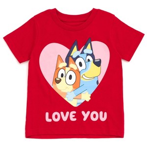 Bluey Bingo Valentines Day July 4th Halloween Christmas Birthday T-Shirt Toddler to Big Kid - 1 of 4