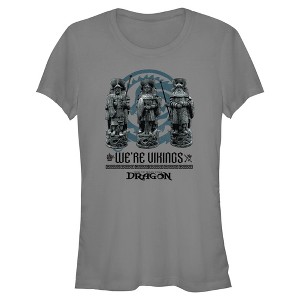 Juniors How to Train Your Dragon We Are Vikings Statues T Shirt - 1 of 4