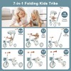 BABYYER 7 in 1 Baby Tricycle, Folding Kids Trike with Adjustable Pedals and Removable Canopy, Portable Toddler Bike for 18-72 Months - 2 of 4