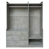 Bedroom particleboard open wardrobe, wood style, multi-zone storage cabinet - 2 of 4
