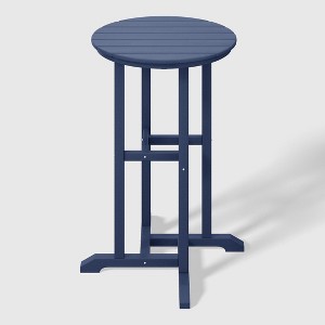 WestinTrends Malibu 37" All Weather HDPE Outdoor Patio Counter Height Bistro Table - Round - 1 of 4