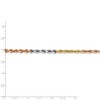 Black Bow Jewelry 4mm, 14k Tri-Color Gold, D/C Solid Rope Chain Bracelet - 4 of 4