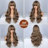 Jessie's Wig 28 Inch Long Wavy With Bangs Synthetic Wig Ash Blonde Color 1 Pc/Pack - 4 of 4