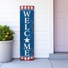 HomeRoots 36" Red White And Blue July Fourth Wood Welcome Reversible Porch Sign - 2 of 4