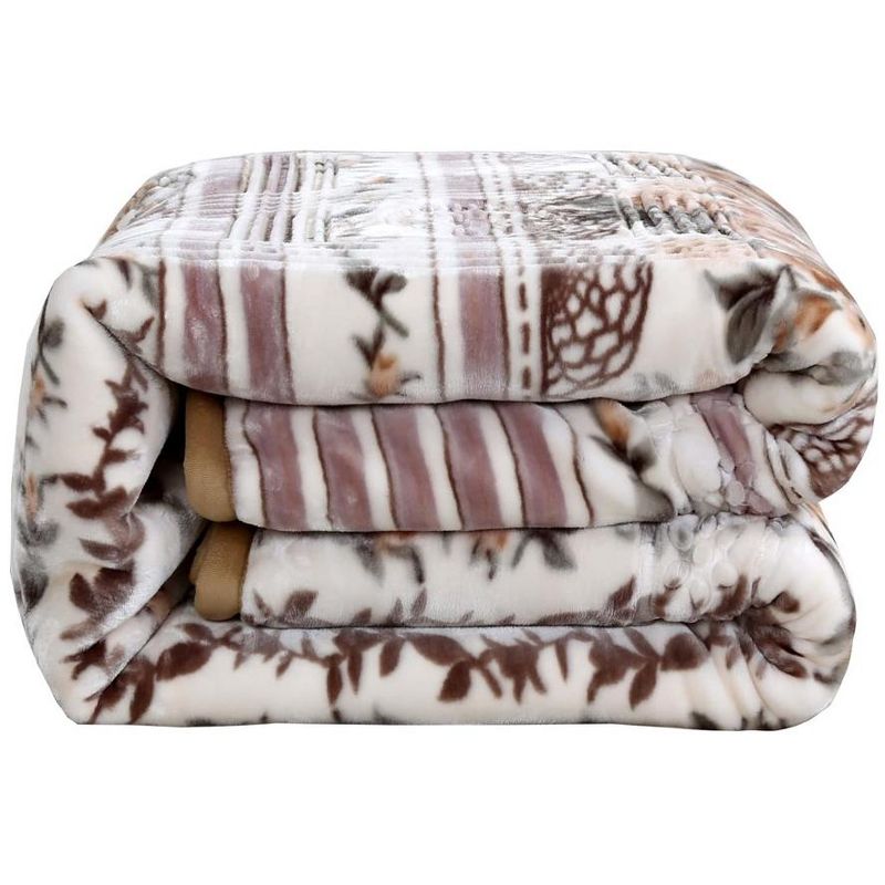Nestl Extra Heavy Velvet Fleece Blanket, Reversible Printed Raschel Korean Style Bed Blanket, 2 of 6