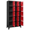 vidaXL Locker Cabinet Anthracite and Red Steel Large Locks - 3 of 4