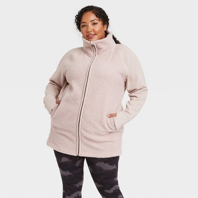 plus size long fleece jackets