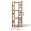 vidaXL Bookcase Bamboo Compact Shelf Square Tropical Bamboo Shelf - 3 of 3