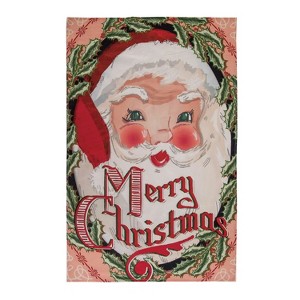 Transpac Merry Christmas Santa Tea Towel Cotton Kitchen Textile Multicolor Holiday Decor Perfect for Gifts and Tabletop Use - 1 of 1