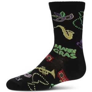 Memoi Girl' Musical Notes Bamboo Crew Socks - 1 of 3