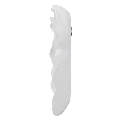 White Resin Floral Rose Wall Accents, Set of 2