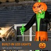 Whisen Halloween Inflatables Outdoor Decorations Pumpkin Head Ghost, Blow Up LED Yard Decor - Multicolor - 3 of 4