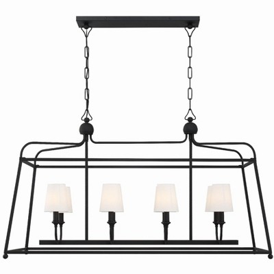 Crystorama Lighting Sylvan 8 - Light Chandelier in  Black Forged