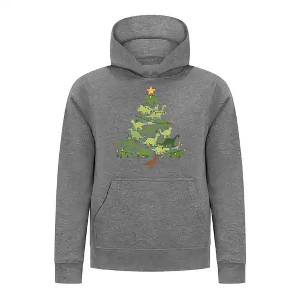 Everyday Kids Christmas Collection Dinosaur Tree Boys Pullover Hoodie – Holiday Sweatshirt - 1 of 4