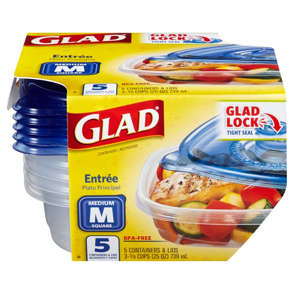 GTIN 012587607954 product image for GladWare Entree Containers 5 ct | upcitemdb.com