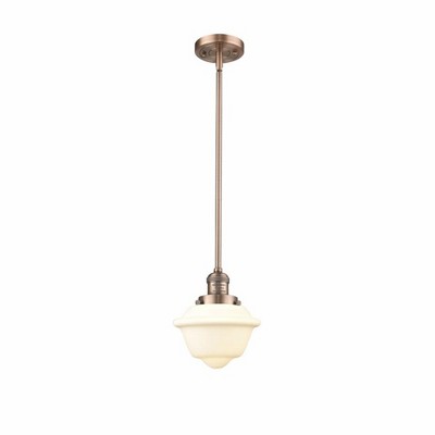 Oxford - 1 Light Stem Hung Mini Pendant In Traditional Style-8 Inches Tall and 7.5 Inches Wide