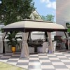 10' x 20' Patio Gazebo, Outdoor Gazebo Canopy Shelter with Netting, Vented Roof for Garden - 2 of 4