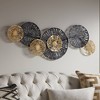 Dahlia Studios Amelia Gold and Black 47 1/4" Wide Fan Metal Wall Art - 2 of 4