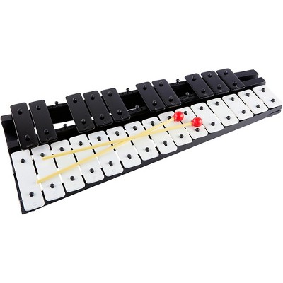 Precision-Tuned 25-Note Black and White Chromatic Glockenspiel