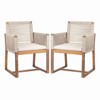 PAGED Patio Dining Chairs,Modern Outdoor Dining Chairs with Rope Design Back and Cushion,23.3 inch Patio Armchair Suitable for Patio,Garden,2PC - 4 of 4