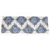 RLF Home 100% Cotton High Quality Lazaro Tailored Window Valance with 1.5" Rod Pocket 50" W X 12" L Blue - 3 of 4