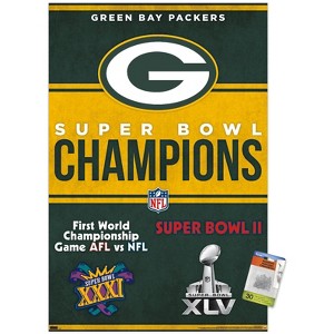 Trends International NFL Green Bay Packers - Champions 23 Unframed Wall Poster Prints - 1 of 4