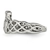 Black Bow Jewelry Ladies 11mm Stainless Steel Polished Claddagh Tapered Ring - 3 of 4