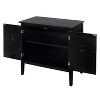 Storage Cabinet with Doors, Modern Black Accent Cabinet, Free Standing Cabinet, Wooden Buffet Sideboards for Bedroom, Kitchen,Home Office - 4 of 4