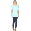 Women's Cut Out Shoulder Bexley Tunic Top - White Mark - 3 of 3