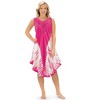 Collections Etc Woven Tie Dye Dress with Embroidery Scooped Neckline, Lightweight Beach Coverup - 3 of 3