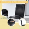 Syemin Dining Chairs Mid-Century Modern Chair Set of 2 Backless Kitchen Stools Counter Height Bar Stools Kitchen Chair, Black, 16.22"*18.5"*34.65" - 4 of 4