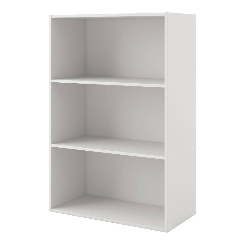 24/7 Shop At Home 35&#34; Silkpath Modern 3 Tier Stackable and Modular Bookcase White, 1 of 15
