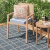 Thick Border Outdoor Folding Chair Seat Cushion Slate Blue/Cream - Threshold™ designed with Studio McGee - 2 of 4