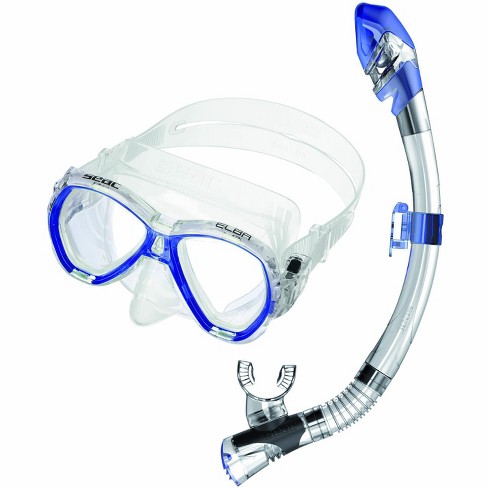 hoofd Langwerpig Oneindigheid Seac Elba Premium Dry Adults Scuba Diving Swimming Snorkeling 100% Pure  Silicone Mask Snorkel Set W/ Gear Bag : Target