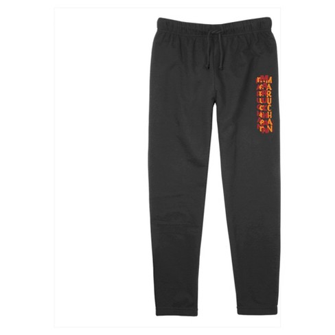 Juniors Womens Maruchan Instant Lunch Heart Logo Jogger Sweatpants - Black  - Large