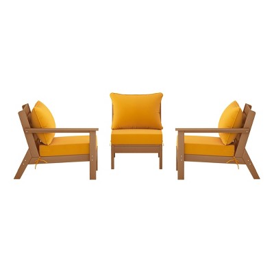 WestinTrends Avalon Outdoor Patio HDPE Sectional Sofa with Patio Cushions