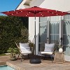 10' x 10' Solar 24 LED Outdoor Table Market Umbrella with Tilt and Crank - Wellfor - 2 of 4